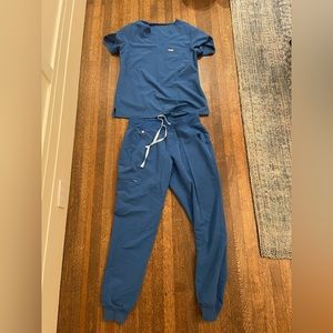 Womens Figs Scrubs Blue Small